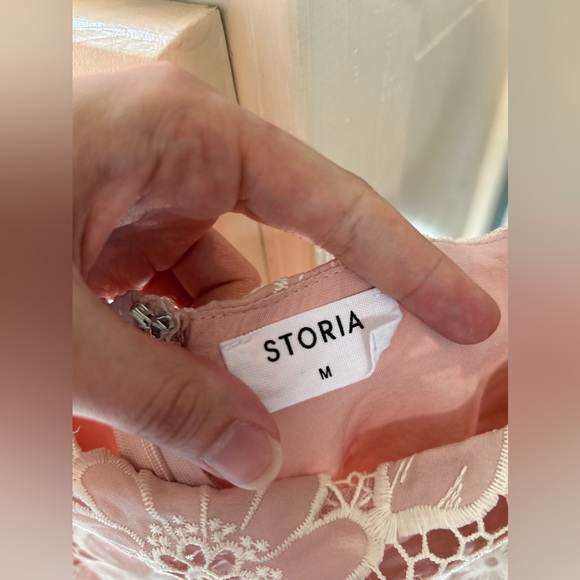 Floral lace square neck long sleeve mini spring dress✨ - Picture 4 of 6